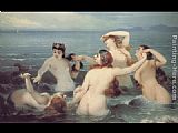Mermaids Frolicking in the Sea
